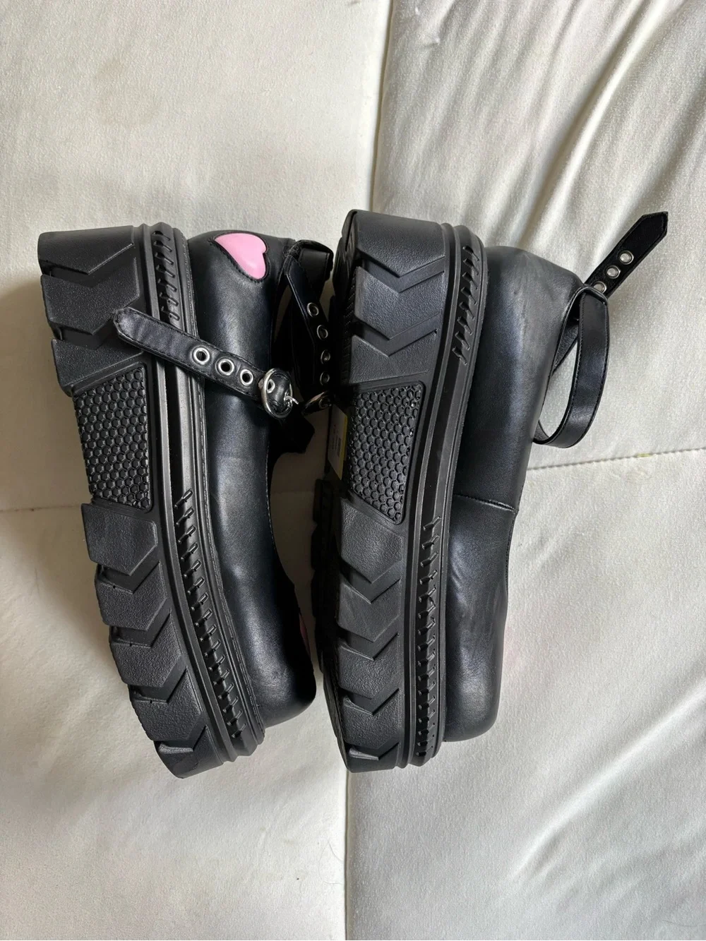 KOI A Warrior's Heart chunky mary jane shoes in black